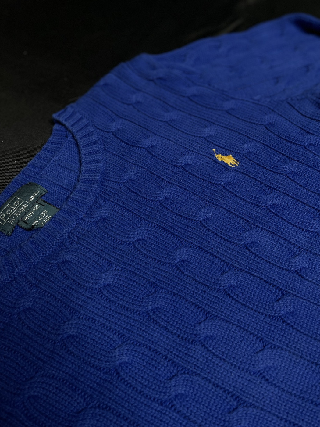 Étiquette Polo Ralph Lauren en gros plan